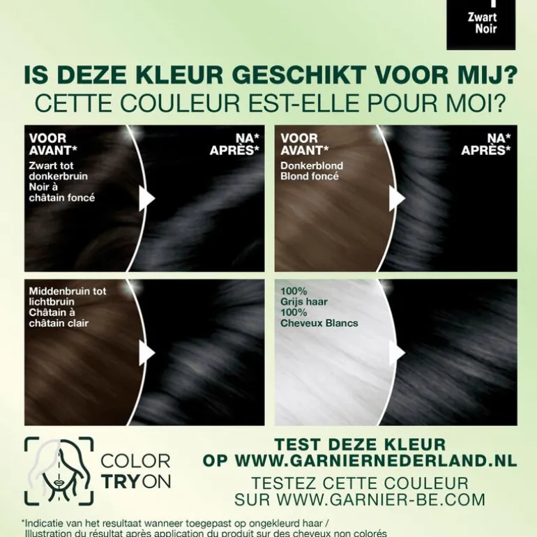 Garnier Nutrisse Crème Permanente Haarverf 1 Zwart