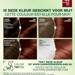 Garnier Nutrisse Crème Permanente Haarverf 4.5 Mahonie Bruin