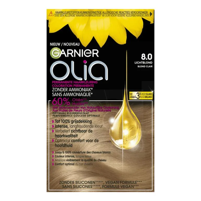 Garnier Olia Permanente Haarverf 8.0 Licht Blond