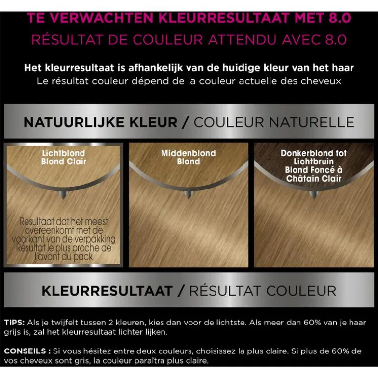 Garnier Olia Permanente Haarverf 8.0 Licht Blond