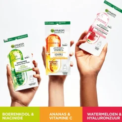 Garnier SkinActive Ampul Sheet Masker Met Watermeloen & Hyaluronzuur
