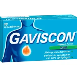 Gaviscon Kauwtabletten Pepermunt Maagzuurremmers 48 Stuks