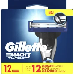 Gillette Mach3 Turbo Navulmesjes 12 Stuks