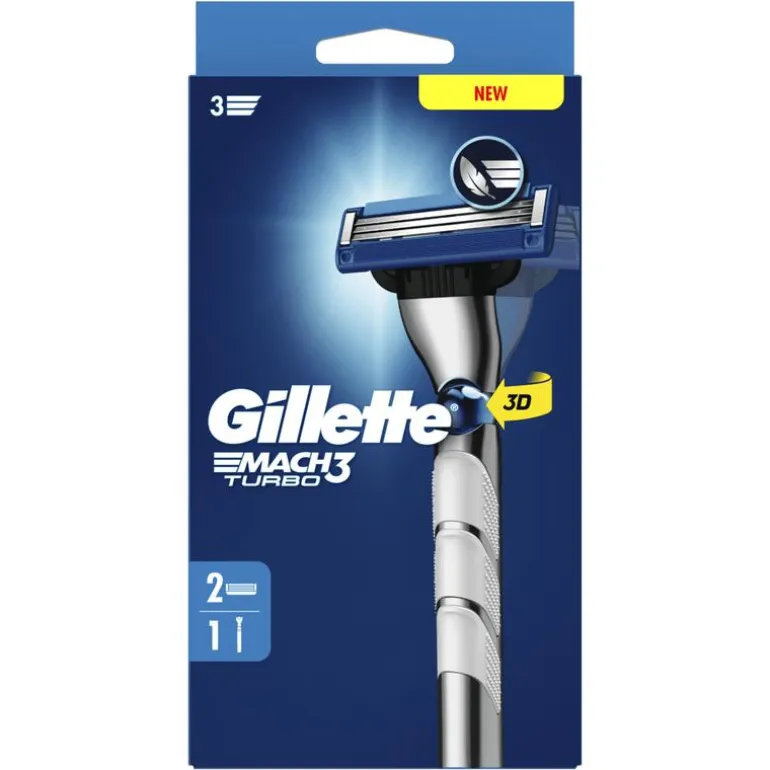 Gillette Mach3 Turbo Scheersysteem Met 2 Navulmesjes