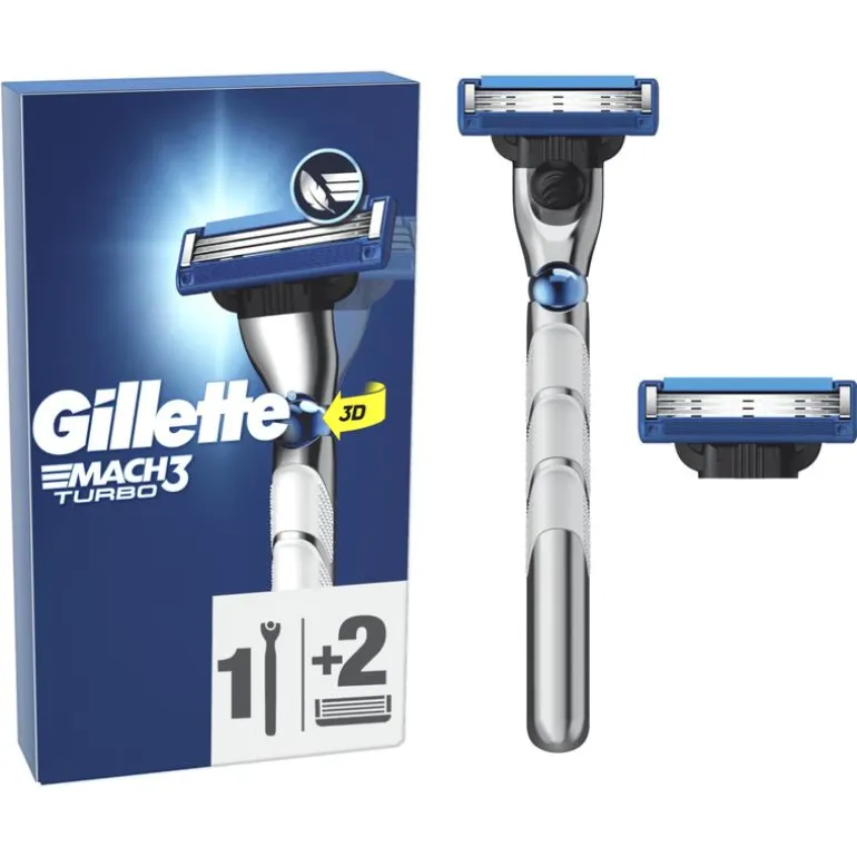 Gillette Mach3 Turbo Scheersysteem Met 2 Navulmesjes