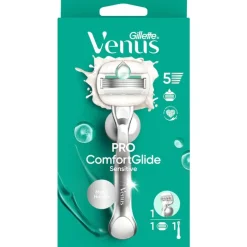 Gillette Venus Pro ComfortGlide Sensitive Scheersysteem 5 Blades + 1 Navulmesjes