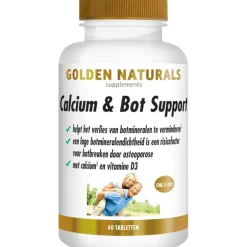 Golden Naturals Calcium & Bot Support Tabletten 60 stuks