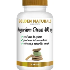 Golden Naturals Magnesium Citraat 400 mg Tabletten 60 stuks