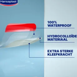 Hansaplast Second Skin Protectoin Waterproof en Transparante Pleister Strips 6 stuks