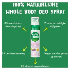 Happy Earth 100% Natural Whole Body Deo Spray Lavender Ylang 100ML