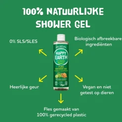 Happy Earth 100% Natuurlijke Bergamot Cedarwood Douchegel 300 ML