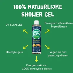 Happy Earth 100% natuurlijke Lemon Sandalwood Douchegel 300 ML