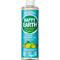 Happy Earth Cedar Lime 100% Natuurlijke Douchegel 300 ML