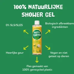 Happy Earth Jasmine Ho Wood 100% Natuurlijke Douchegel 300 ML