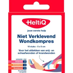 Heltiq niet klevend wondkompres 5x5