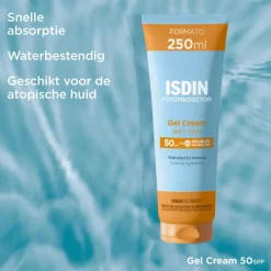 ISDIN Fotoprotector Gel Cream Wet Skin Zonnebrand SPF50+ 250 ML