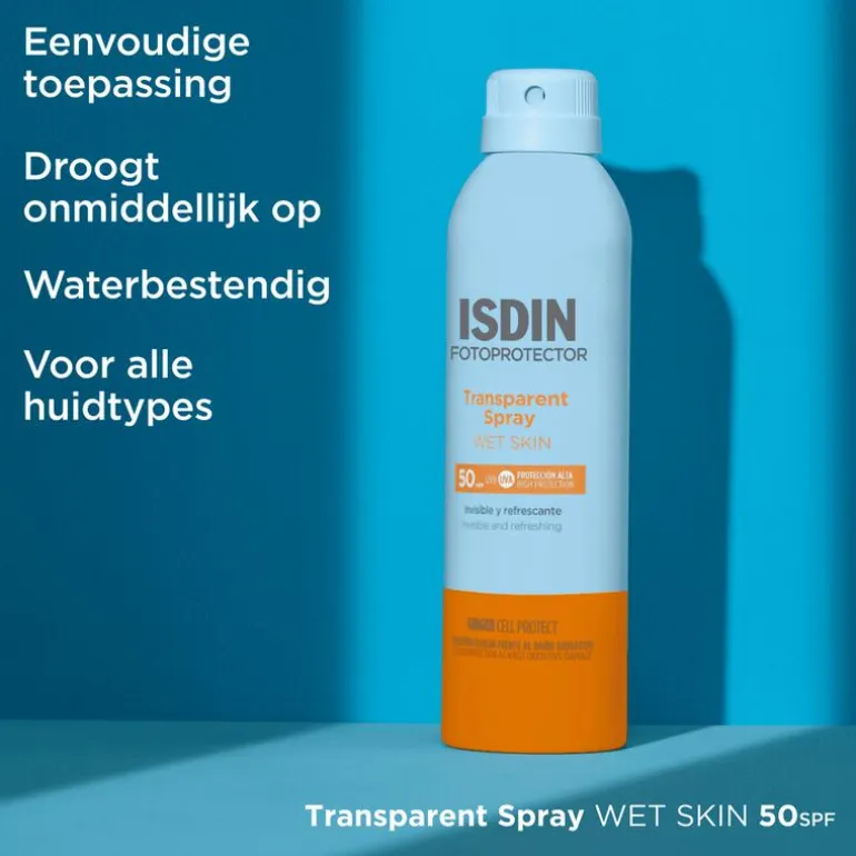 ISDIN Transparent Zonnebrand Spray Wet Skin SPF50 250 ML