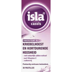 isla cassis pastilles met Vitamine C Suikervrij