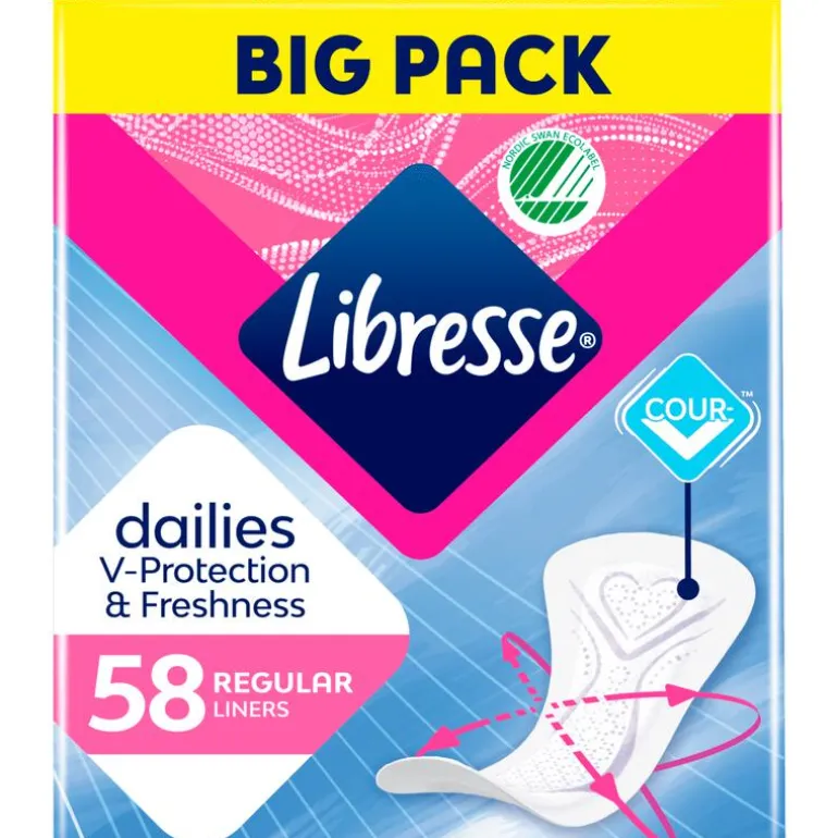 Libresse Regular Inlegkruisjes Big Pack 58 stuks