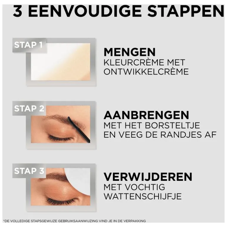 L'Oréal Paris Brow Color wenkbrauwverf 1.0 Black 30ML