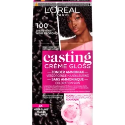 L'Oréal Paris Casting Crème Gloss Haarverf 100 Black Caviar Diepzwart