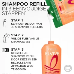 L'Oréal Paris Elvive Refill Dream Lengths Shampoo Navulling 250 ML