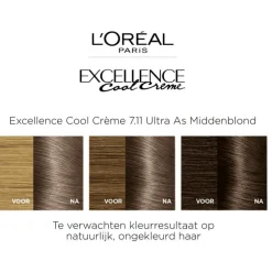 L'Oréal Paris Excellence Cool Creams Permanente Haarverf 7.11 Ultra Ash Blond