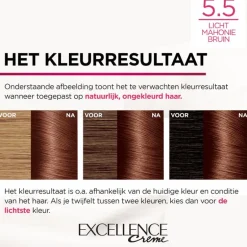 L'Oréal Paris Excellence Crème Verzorgende Crèmekleuring 5.5 Licht Mahoniebruin