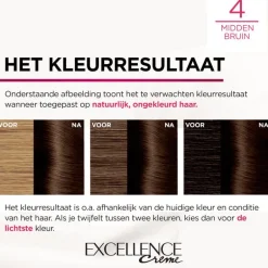 L'Oréal Paris Excellence Crème Verzorgende Crèmekleuring 4 Middenbruin