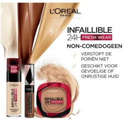 L'Oréal Paris Infaillible 24H Fresh Wear Foundation in a Powder 140 Golden Beige
