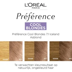 L'Oréal Paris Préférence Cool Blondes Permanente Haarverf 7.1 Iceland