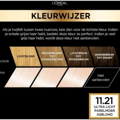 L'Oréal Paris Préférence Le Blonding Permanente Haarverf 11.21 Ultra Licht Parelmoer Asblond