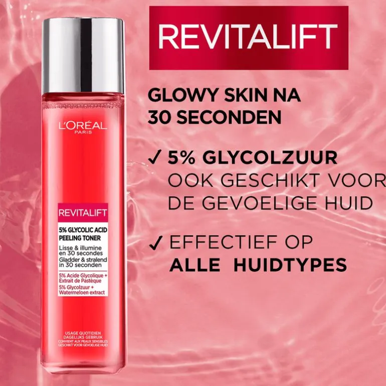L'Oréal Paris Revitalift 5% Glycolzuur Peeling Exfoliant Toner 180 ML