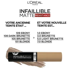 L'Oreal Paris Infaillible Brow Mascara 5.0 Light Brunette