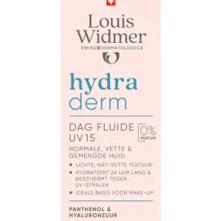 Louis Widmer Hydraderm Dag Fluide SPF15 Zonder Parfum 50 ML
