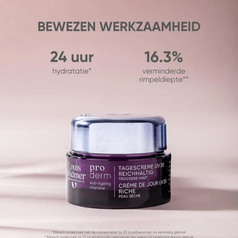 Louis Widmer Proderm Dagcrème Rijke Textuur SPF30 Licht Geparfumeerd 50 ML