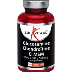 Lucovitaal Glucosamine Chondroïtine MSM 1500/ 500 mg tabletten 100 stuks pot