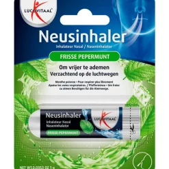 Lucovitaal Neusinhaler Vrijer Ademen Frisse Pepermunt 10 GR