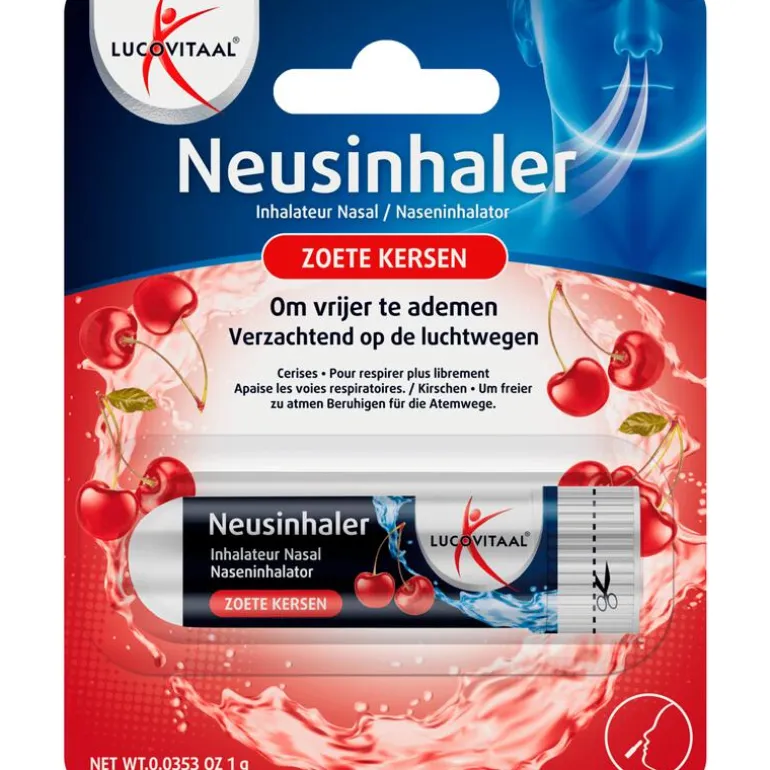 Lucovitaal Neusinhaler Vrijer Ademen Zoete Kersen 10 GR