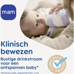 MAM Easy Start Anti-Colic Babyfles Blue 260 ML
