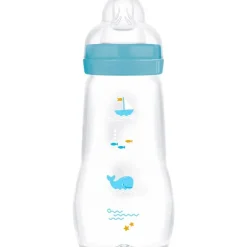 MAM Feel Good Glass Bottle Babyfles Blue 260 ML