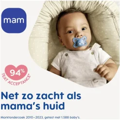 MAM Original Fopspenen 0-6 maanden Plain Uni 2 stuks