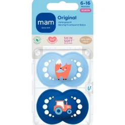 MAM Original Fopspenen 6-16 maanden Blue 2 stuks
