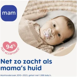 MAM Original Fopspenen Start 0-2 maanden Plain Pink 2 stuks