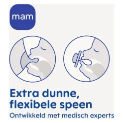 MAM Supreme Fopspenen 0-6 maanden Blue 2 stuks