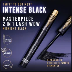 Max Factor Masterpiece 2In1 Lash Wow Mascara 03 Midnight Black