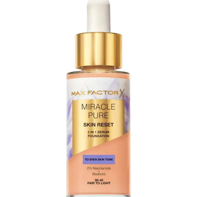 Max Factor Miracle Pure Serum Foundation 30-40 Fair To Light 30 ML