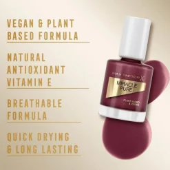 Max Factor Miracle Pure Vegan Nagellak 373 Regal Garnet