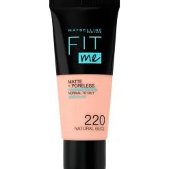 Maybelline New York Fit Me Matte + Poreless Foundation 220 Natural Beige 30 ML