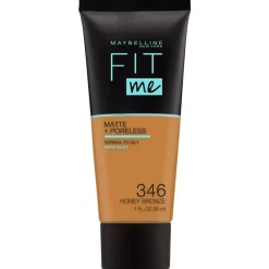 Maybelline New York Fit Me Matte + Poreless Foundation 346 Honey Bronze